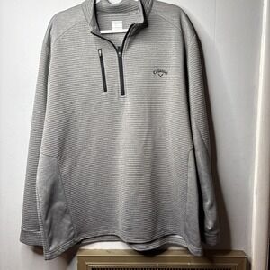 Callaway Men's Quarter Zip Pull Over Heather Gray XXL Regular